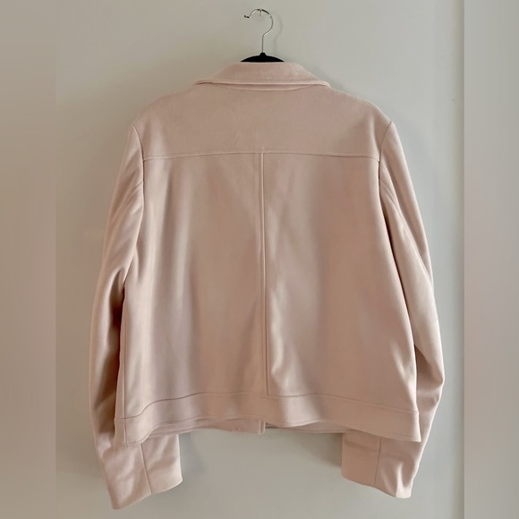 Faux Suede Soft Pink Moto Jacket | Size XL | NWOT - Picture 3 of 4